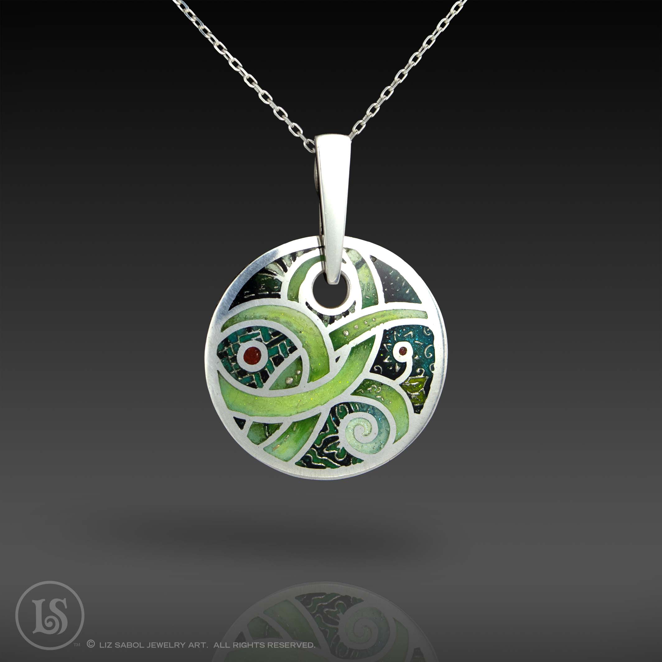 Twisted Vines Pendant, 960 Sterling Silver