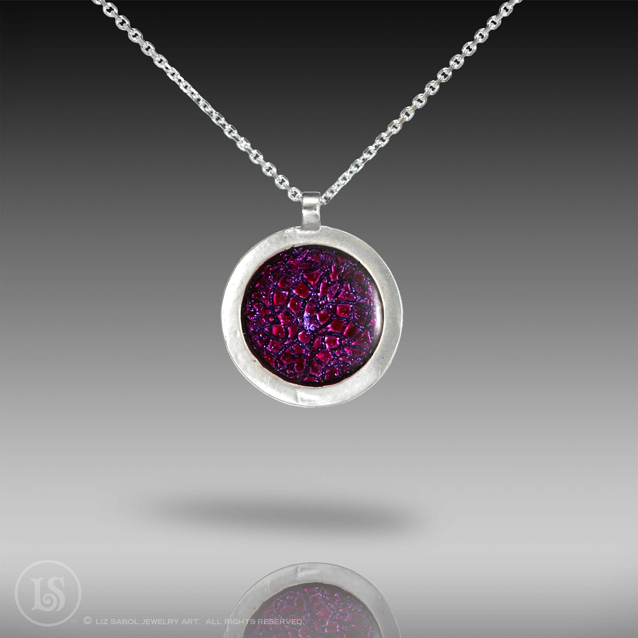 Candy DW Magenta Pendant, 960 Sterling Silver