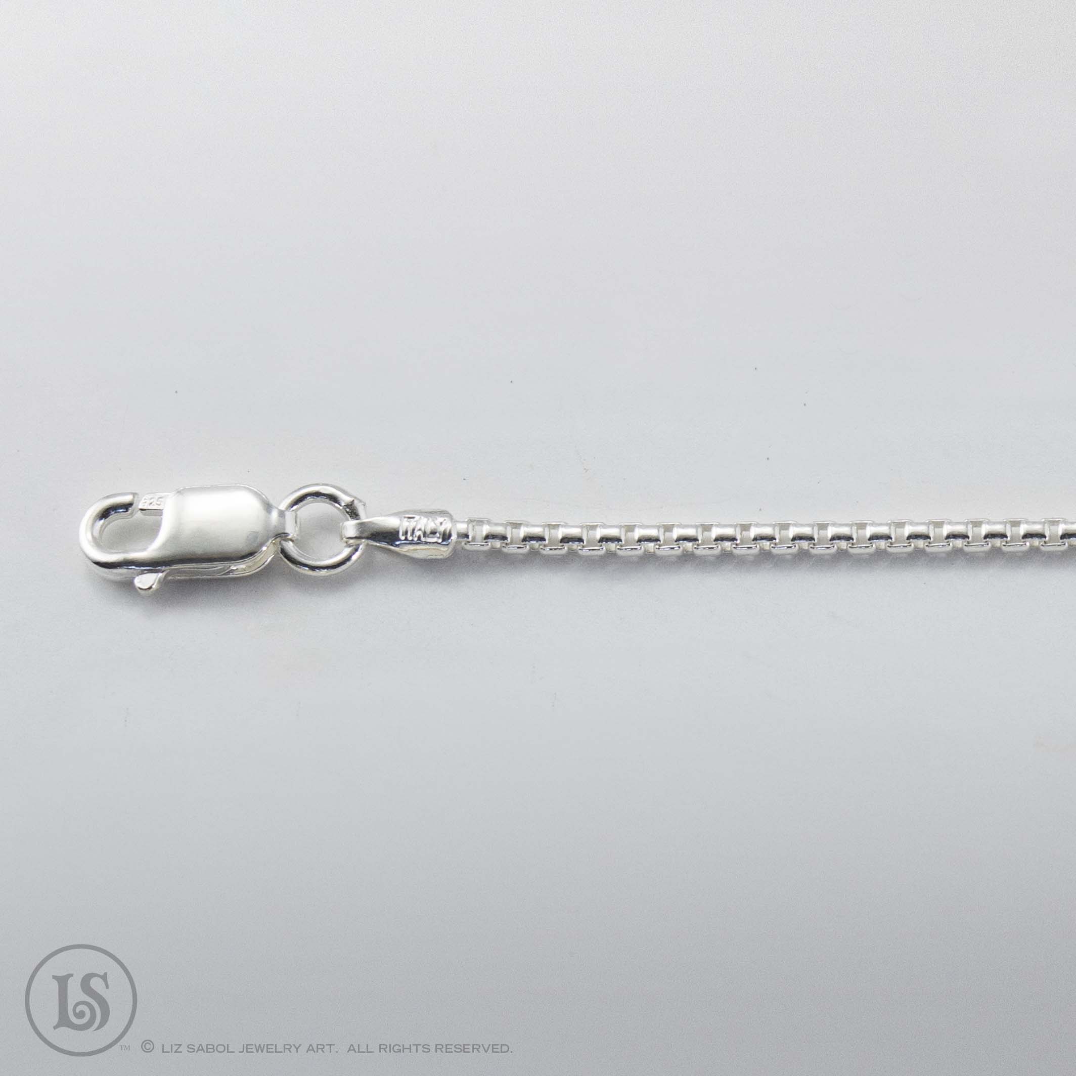 1.5mm Rounded Box Chain, Sterling Silver, 20
