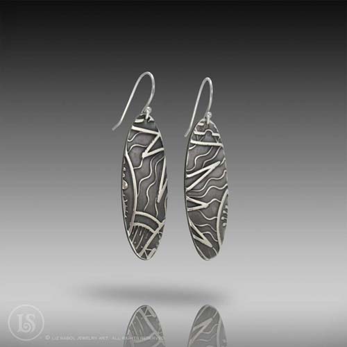 Cosmos Sun Earrings, 960 Sterling Silver