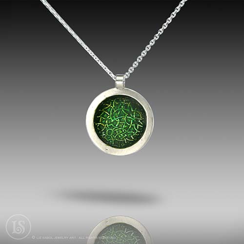 Candy DW Green Pendant, 960 Sterling Silver