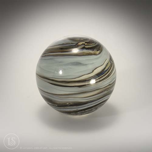 Copper Twist Marbles, Glass
