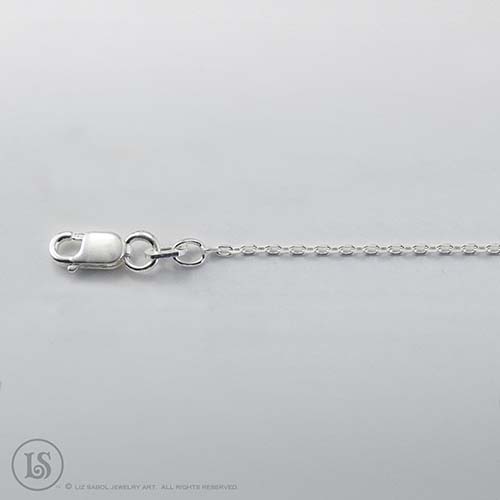 1.1mm Beveled Cable Chain, Sterling Silver