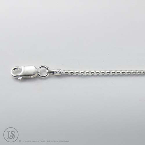1.5mm Rounded Box Chain, Sterling Silver